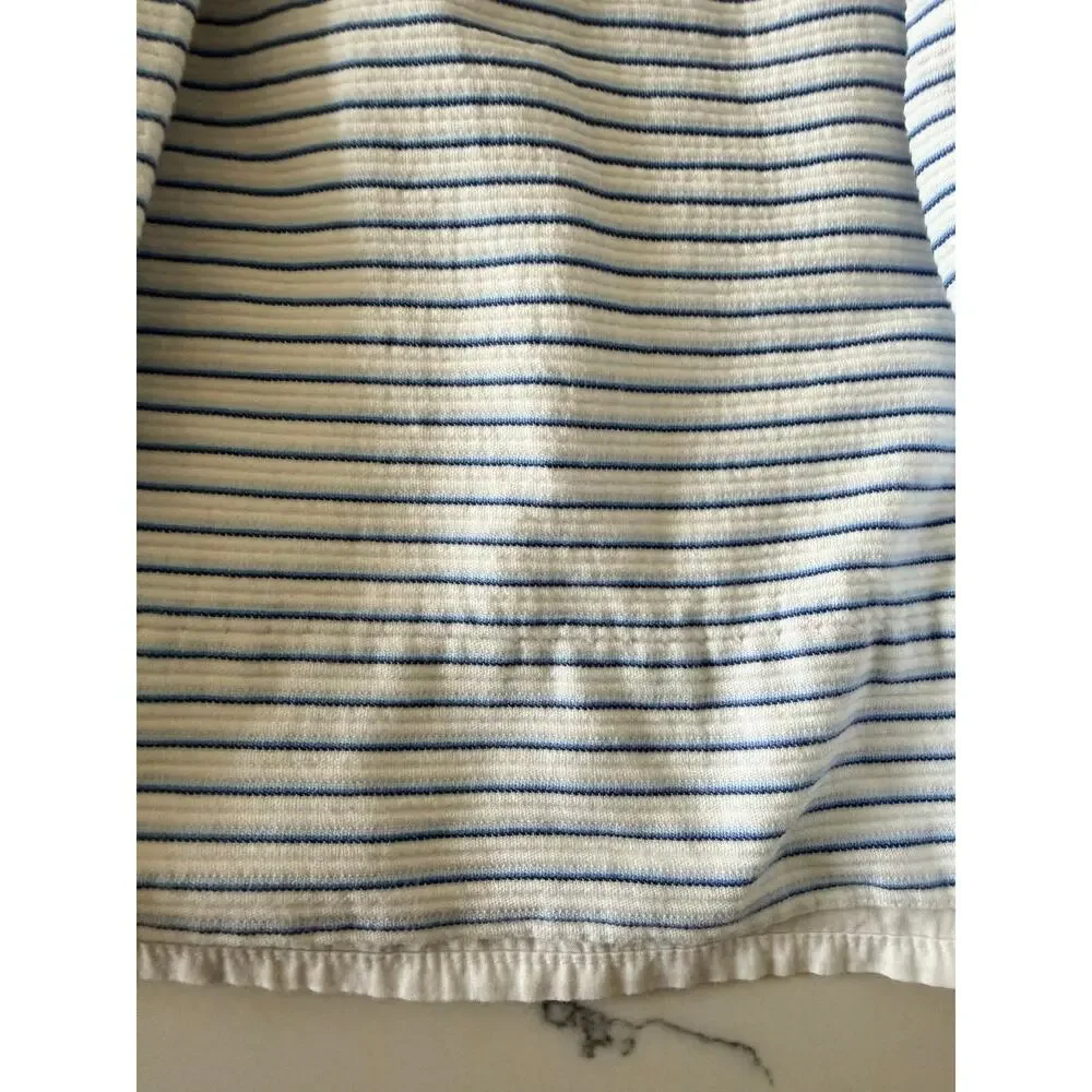 Ralph Lauren Sleeveless White & Blue Striped Polo Dress